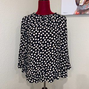 Zara Polka Dot Oversized Blouse Size M